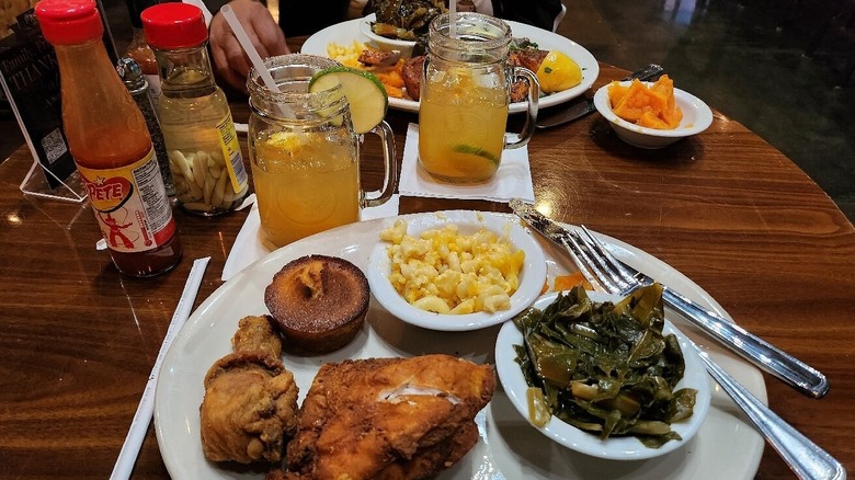 Table with food from Paschal's Restaurant & Bar