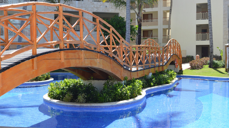 pool bridge at Majestic Mirage in Punta Cana