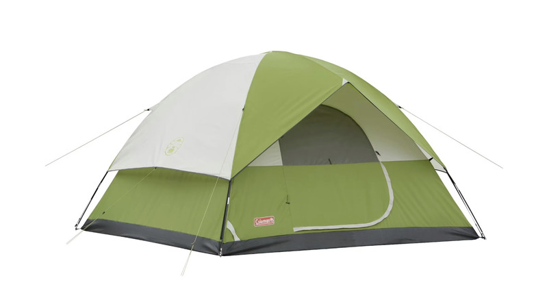 The palm green Coleman Sundome 4-Person Camping Tent from Walmart