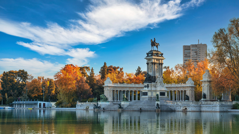 El Retiro Park in Madrid, Spain