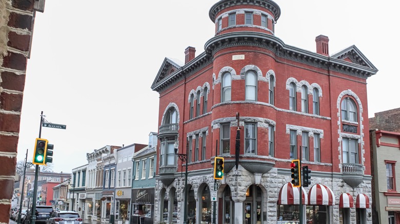 Downtown Staunton on a rainy January day
