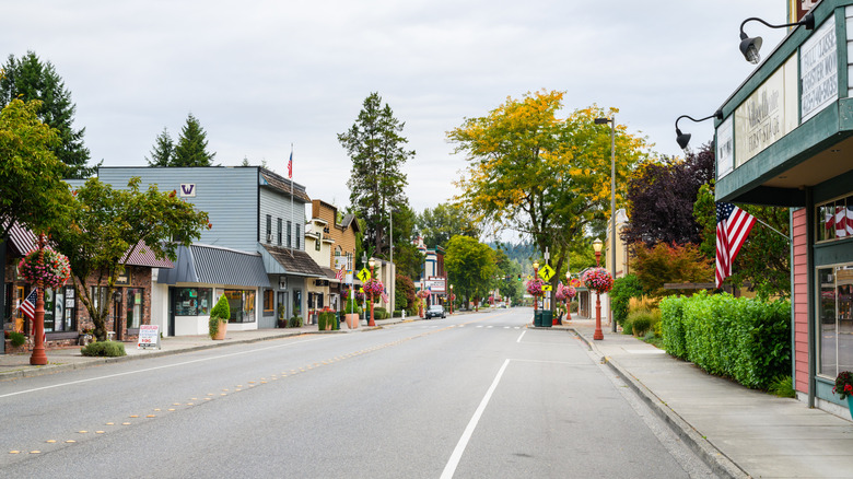 Architecture in the historic Olde Towne of Issaquah, Washington