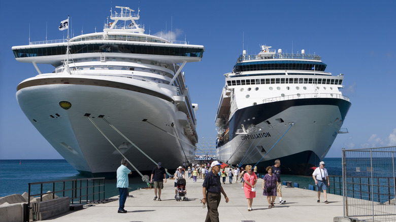 Cruise ships in port