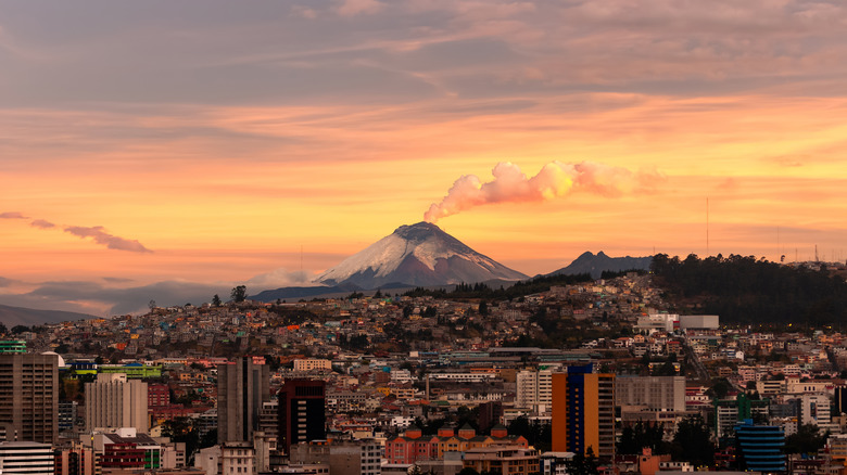 Quito at sunset