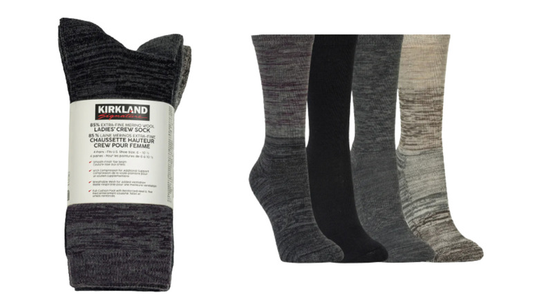 A four pack of extra-fine merino wool socks from Kirkland.
