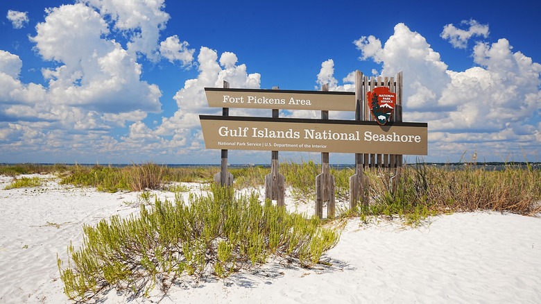White Sand Beaches and Dunes at Fort Pickens Area of the Gulf Islands National Seashore, Florida