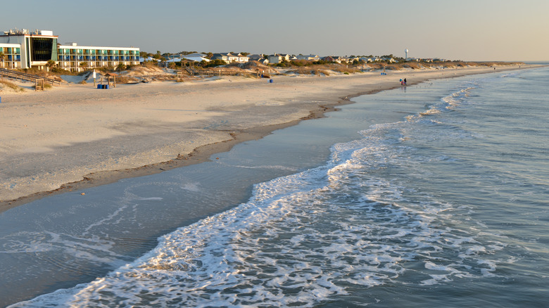 Aerial view of Tybee Island, Georgia