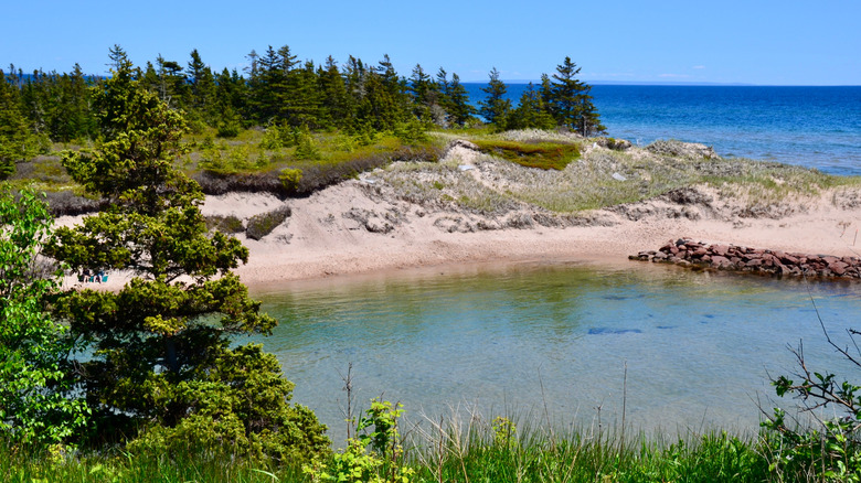 A cove at Basin Head Beach, Prince Edward Island, Canada