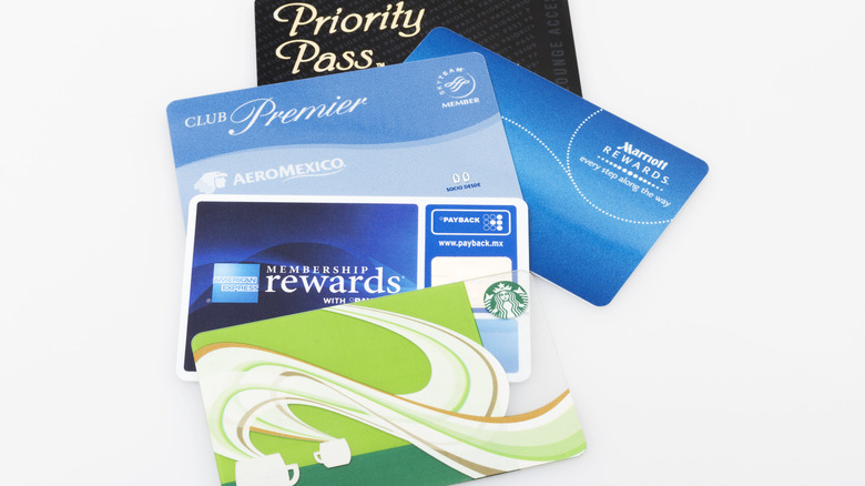 selection of loyalty program cards