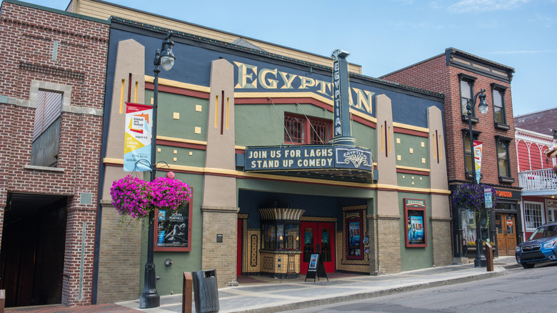 The front of the Egyptian Theatre in Park City.