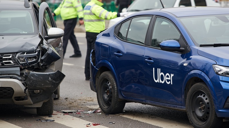 Uber in Romania in accident with another car