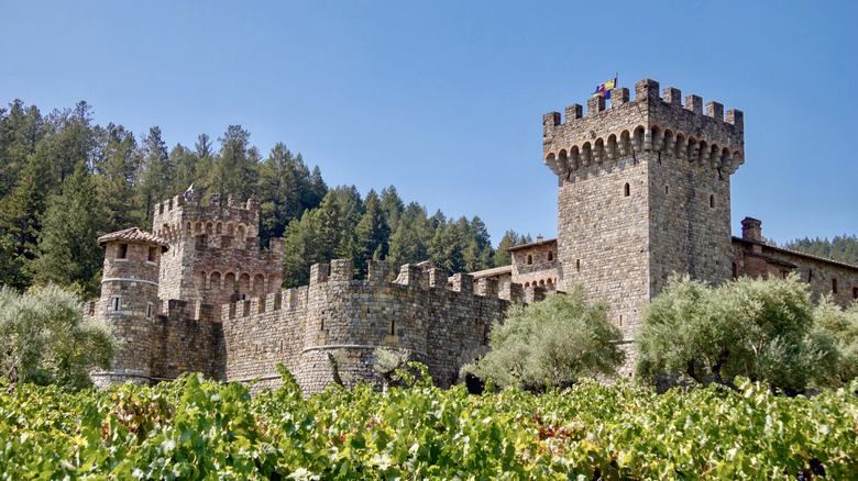 View of the exterior of Calistoga's Castello di Amorosa winery