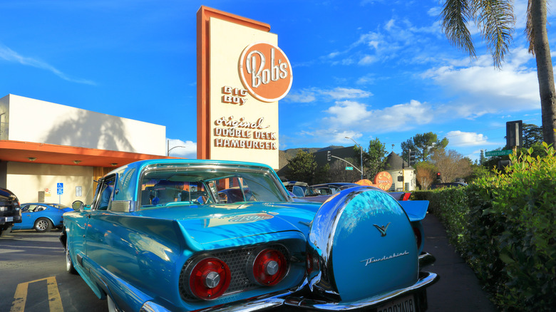 Classic car parked outside Bob's Big Boy Burbank