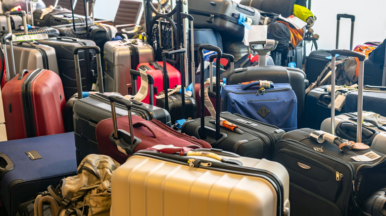 Suitcases at an airport