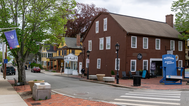 The downtown historic district of Plymouth, Massachusetts