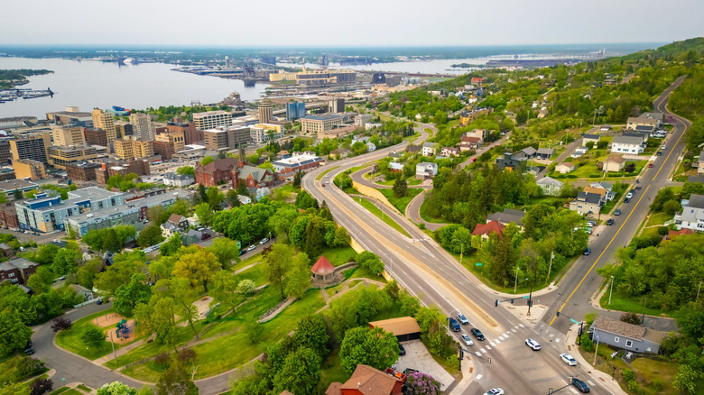 Aerial view of Duluth, Minnesota
