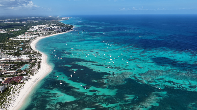 The skyline and beach around Punta Cana