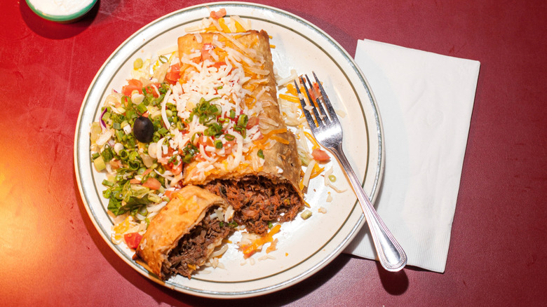 Chimichangas on a table in Phoenix, AZ