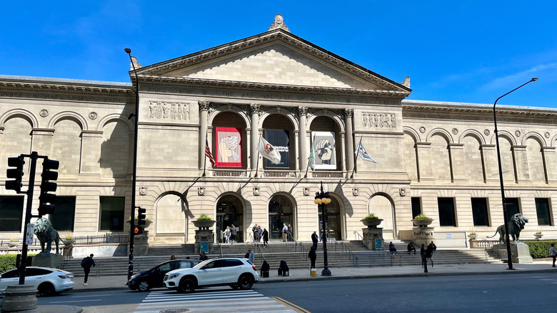 A view of the exterior of the Art Institute of Chicago