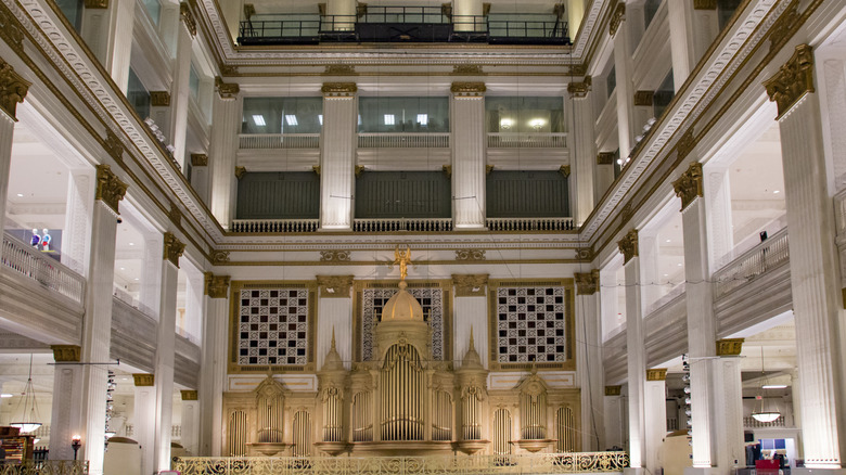 An interior view of The Wanamaker Building, Philadelphia