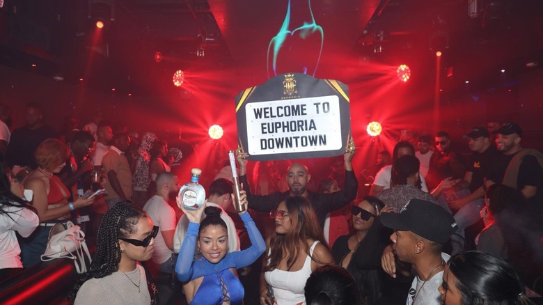 People move on the dancefloor at Euphoria Downtown, Orlando