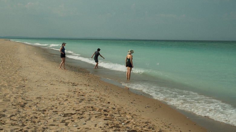 Tourists at Sleeping Bear Dunes National Lakeshore