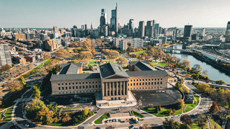 A bird's-eye view of the Philadelphia Museum of Art