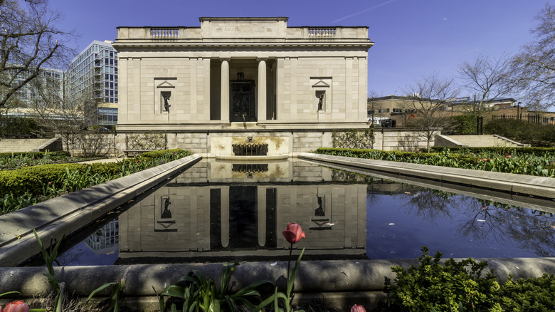 The reflecting pool at Philadelphia's Rodin Museum