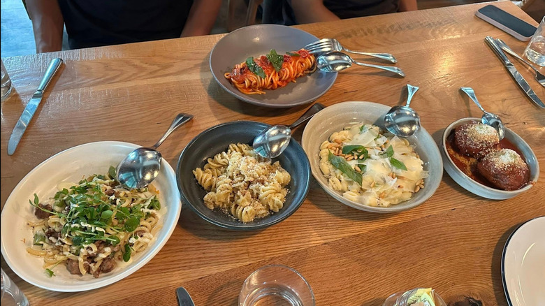 Several dishes from Monteverde Restaurant in Chicago