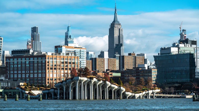 Skyline of New York City seen from the Hudson River