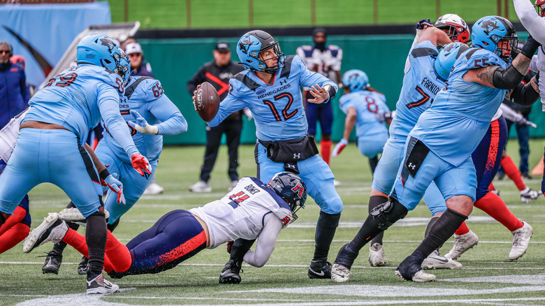 The Arlington Renegades play football at Choctaw Stadium, Arlington, Texas