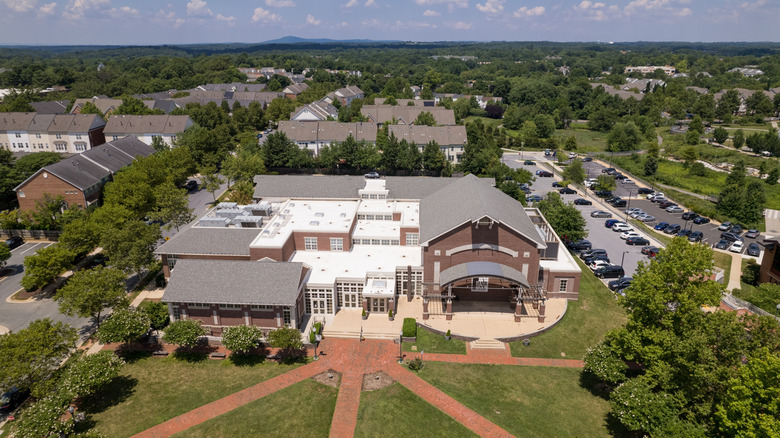 An aerial view of the BlackRock Center for the Arts in Germantown, Maryland