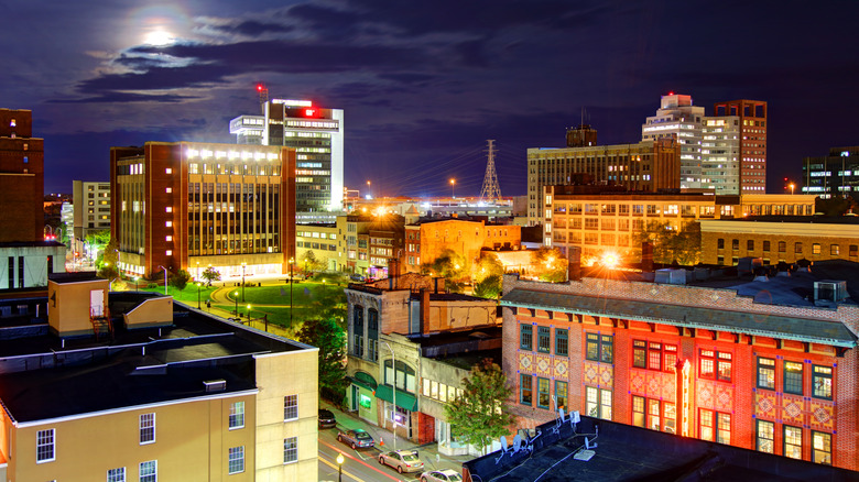 View of buildings in Bridgeport, Connecticut