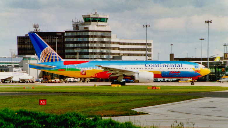 Continental Airway plane at Manchester Airport