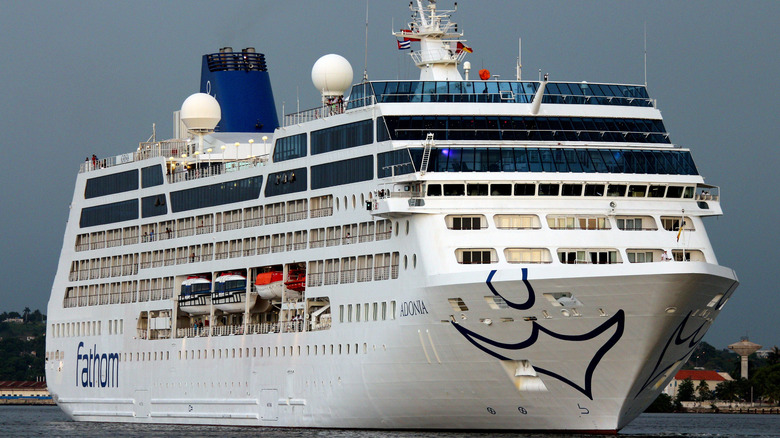 The Fathom cruise ship Adonia leaving Havana Harbor