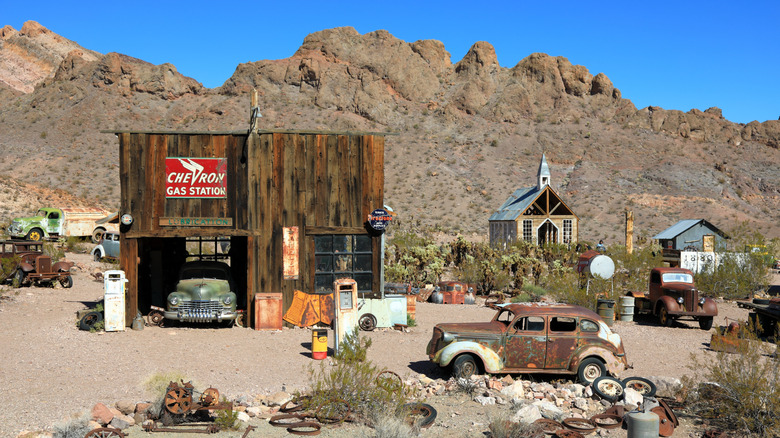 Abandoned buildings in Nelson Ghost Town, Nevada