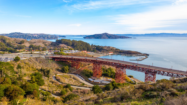 Highway overlooking Fort Baker