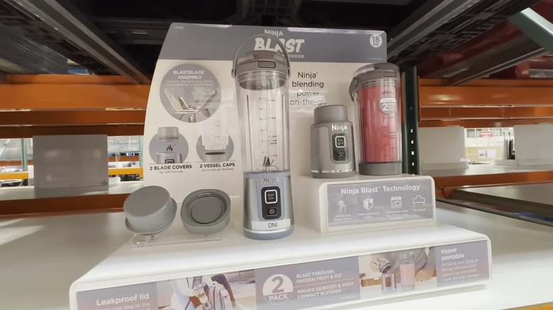 A Ninja Blast Blender display at Costco