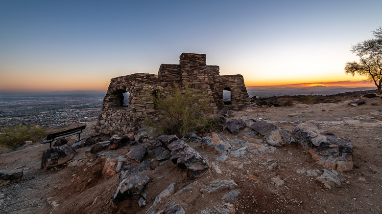 Dobbins Lookout at Sunrise in South Mountain Park, Arizona