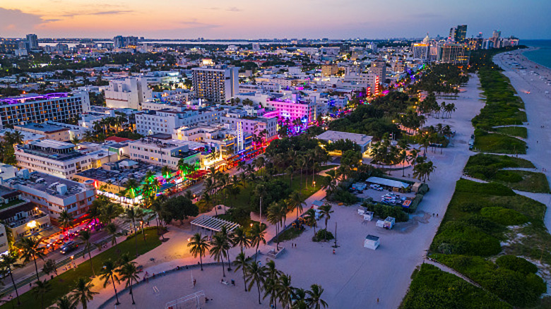 The nightlife area of South Beach, Miami