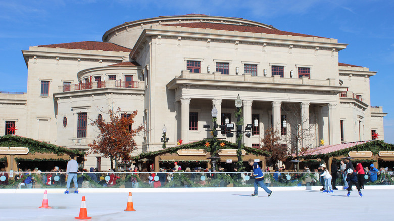 Skating rink and Carmel Christkindlmarkt in Carmel, Indiana