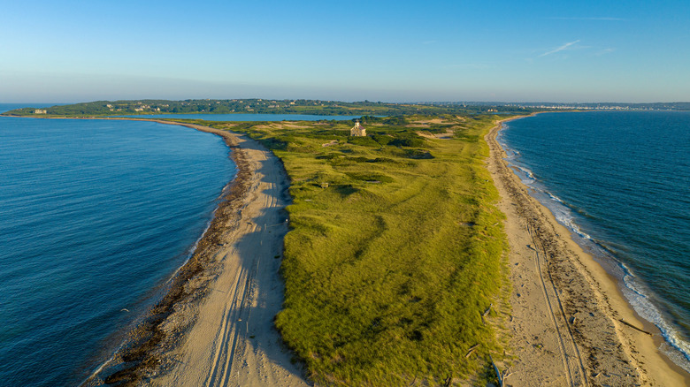 The northern coastline of Block Island, Rhode Island