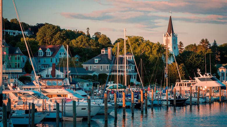 The harbor at Mackinac Island, Michigan