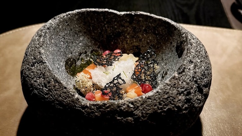 a view of a dish at Restaurant Taniere