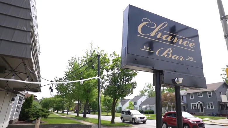The exterior and sign at Chance Bar in Fort Wayne, Indiana
