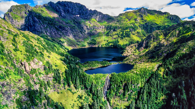Ariel view of Haida Gwaii, British Columbia, Canada