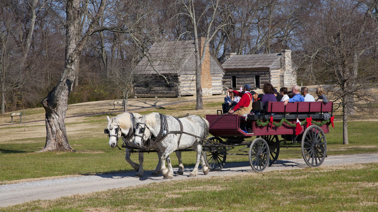 Horse-drawn carriage at Andrew Jackson's Hermitage site in Tennessee