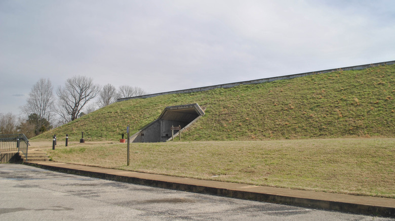 Ancient Native American mound at Pinson Mounds Park in Tennessee