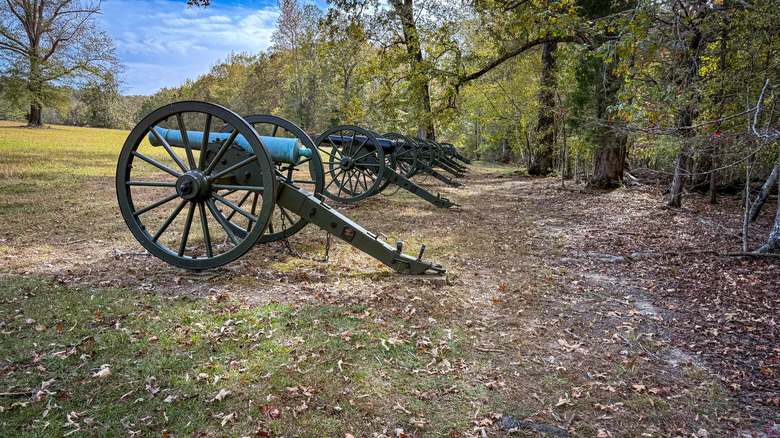 Cannon display at Shiloh National Military Park in Tennessee