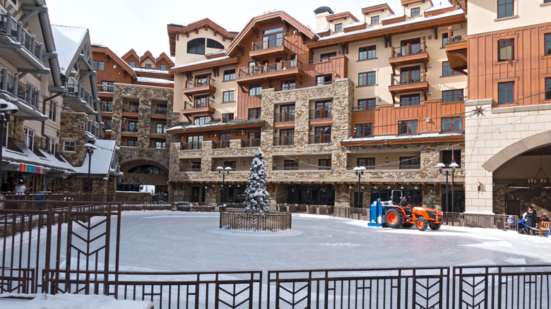 The ice skating rink in Mountain Village, Telluride